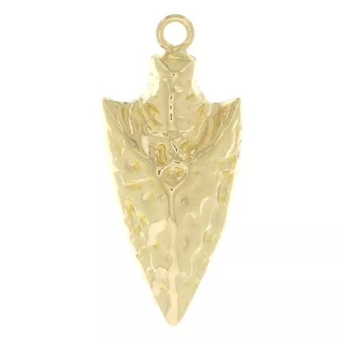 Colgante punta étnico martillado 18x8 mm - Gold filled x1