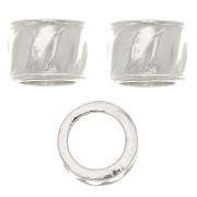 Cuenta tubo 5x7 mm grande agujero - de Plata 925 x1