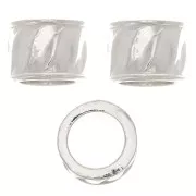 Cuenta tubo 5x7 mm grande agujero - de Plata 925 x1