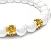 Cuenta tubo flores 6x7mm con gran agujero 4.5 mm de Plata 925