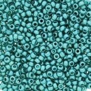 Cuentas de Rocalla Preciosa 11/0, 2 mm - Terra Metálico - Turquesa, 20 g