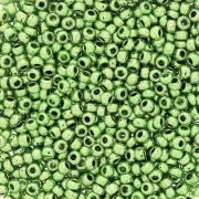 Cuentas de Rocalla Preciosa 11/0 de 2 mm - Terra Metálico - Verde claro x 20 g