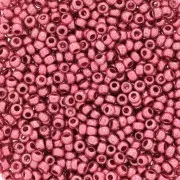 Cuentas de Rocalla Preciosa 11/0 de 2 mm - Terra Metálico - Rosa x10 g