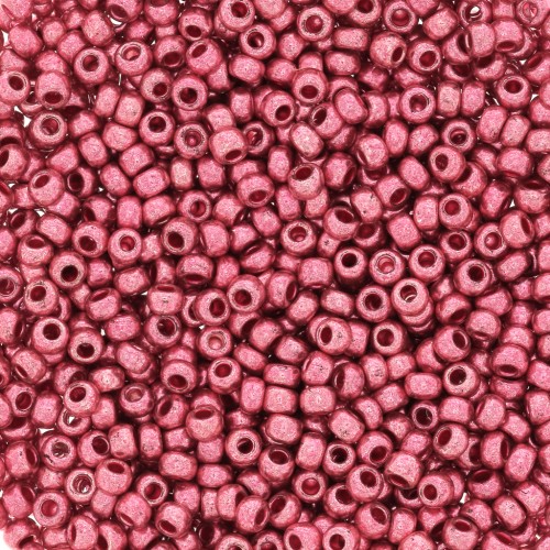 Cuentas de Rocalla Preciosa 11/0 de 2 mm - Terra Metálico - Rosa x10 g