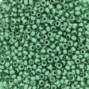 Cuentas de Rocalla Preciosa 11/0 2 mm - Terra Metálica - Verde x20 g