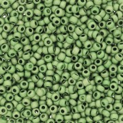 Cuentas de Rocalla Preciosa 11/0 2 mm - Terra Metálico Mate Verde claro x20 g