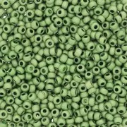 Cuentas de Rocalla Preciosa 11/0 2 mm - Terra Metálico Mate Verde claro x20 g