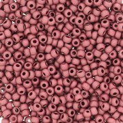 Cuentas de Rocalla Preciosa 11/0 2 mm - Terra Metálico Mate - Rosa x20 g