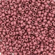 Cuentas de Rocalla Preciosa 11/0 2 mm - Terra Metálico Mate - Rosa x20 g