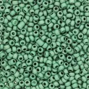 Cuentas de Rocalla Preciosa 11/0 de 2 mm - Terra Metálico Mate - Verde x20 g