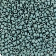 Cuentas de Rocalla Preciosa 11/0 de 2 mm - Terra Metálico Mate - Azul grisáceo x 20 g