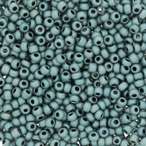 Cuentas de Rocalla Preciosa 11/0 de 2 mm - Terra Metálico Mate - Azul grisáceo x 20 g