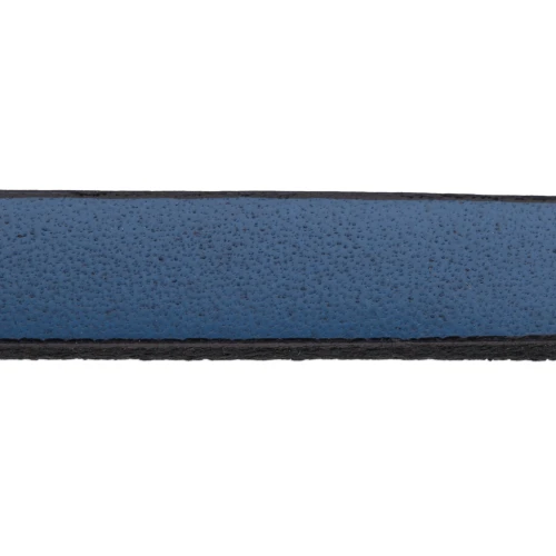 Cordón plano cuero 10 mm Azul x30cm
