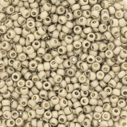 Cuentas Rocalla Preciosa 11/0 2 mm - Terra Metálico Mate - Plateado x 20 g