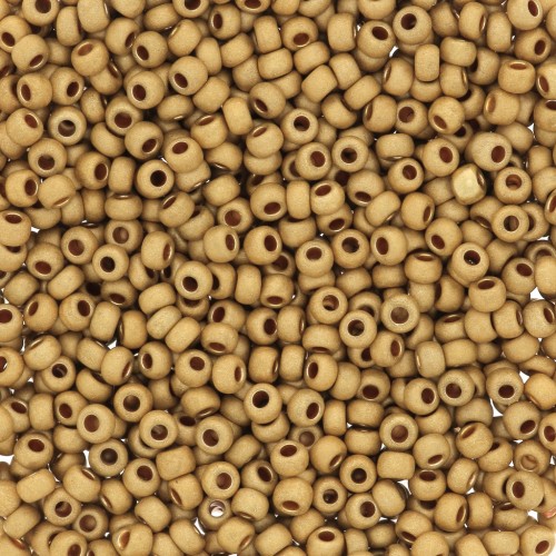 Cuentas de Rocalla Preciosa 11/0 de 2 mm - Terra Metálico Mate - Dorado x20 g