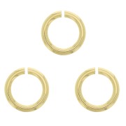 Anillos abiertos 5x0,8 mm - chapados en oro de 3 micras x4
