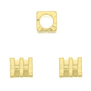 Cuenta cubo 3 mm - Dorado oro fino x1|raw }}