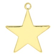 Dije estrella 14x12.5 mm - Chapado de oro 3 micras x1|raw }}