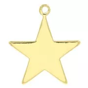 Dije estrella 14x12.5 mm - Chapado de oro 3 micras x1