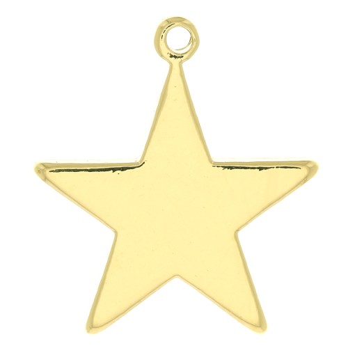 Dije estrella 14x12.5 mm - Chapado de oro 3 micras x1