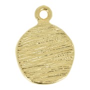 Dije redondo irregular con estrella de mar 17x1 mm - Chapado de oro 3 micras x x1