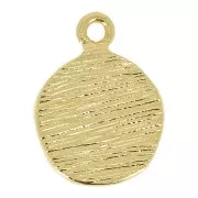 Dije redondo irregular con estrella de mar 17x1 mm - Chapado de oro 3 micras x x1