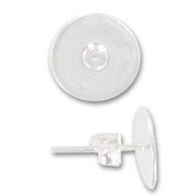 Pendientes con trasera disco plano 11 mm de Plata x2|raw }}