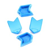 Cuenta de zamac forma flecha 11.5x8 mm - Azul x1