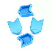 Cuenta de zamac forma flecha 11.5x8 mm - Azul x1