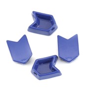 Cuenta de zamac forma flecha 11.5x8 mm - Azul oscuro x1