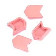 Cuenta de zamac forma flecha 11.5x8 mm - Rosa Antiguo x1
