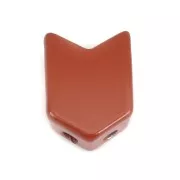 Cuenta de zamac forma flecha 11.5x8 mm - Marrón x1