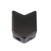 Cuenta de zamac forma flecha 11.5x8 mm - Negro x1