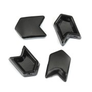 Cuenta de zamac forma flecha 11.5x8 mm - Negro x1