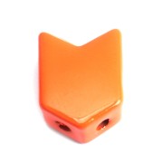 Cuenta de zamac forma flecha 11.5x8 mm - Naranja x1