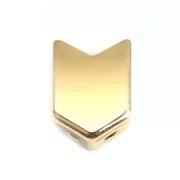 Cuenta de zamac forma flecha 11.5x8 mm - Dorado x1