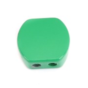 Cuenta de zamac forma cuadrada redonda 9.5x10 mm - Verde x1|raw }}