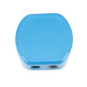 Cuenta de zamac forma cuadrada redonda 9.5x10 mm - Azul x1|raw }}