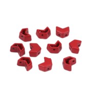 Cuenta de zamac forma cheurón 6.5x8 mm - Rouge x1|raw }}