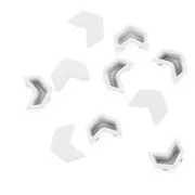 Cuenta de zamac forma cheurón 6.5x8 mm - Blanc x1