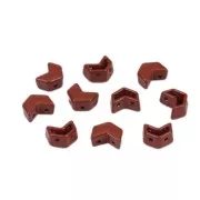 Cuenta de zamac forma cheurón 6.5x8 mm - Marron x1