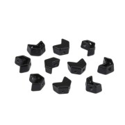 Cuenta de zamac forma cheurón 6.5x8 mm - Negro x1