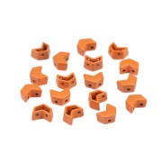 Cuenta de zamac forma cheurón 6.5x8 mm - Orange x1