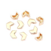 Cuenta de zamac forma cheurón 6.5x8 mm - Dorado x1|raw }}