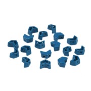 Cuenta de zamac forma cheurón 6.5x8 mm - Azul pétrole x1