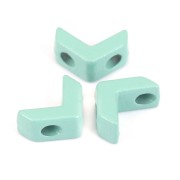 Cuenta de zamac forma pequeño cheurón 6x8 mm - Verde turquesa x1