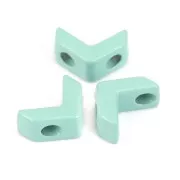 Cuenta de zamac forma pequeño cheurón 6x8 mm - Verde turquesa x1