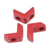 Cuenta de zamac forma pequeño cheurón 6x8 mm - Rojo x1