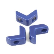 Cuenta de zamac forma pequeño cheurón 6x8 mm - Azul oscuro x1