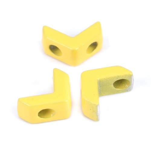Cuenta de zamac forma pequeño cheurón 6x8 mm - Amarillo x1